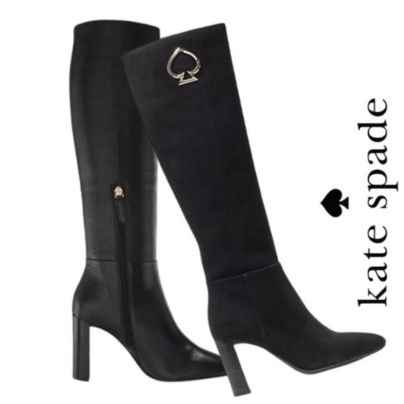 kate spade Shoes - Kate Spade NEW Black Leather Tall Helana Boots Size 8.5